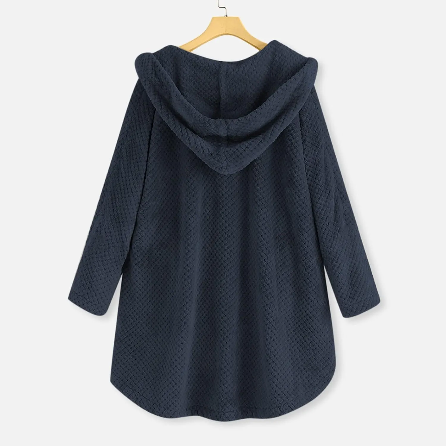 Winter Coats for Women Casual Hooded Button Down Cardigan Jacket Soft Comfy Long Sleeve Warm Outwear 2024 Fashion Coat