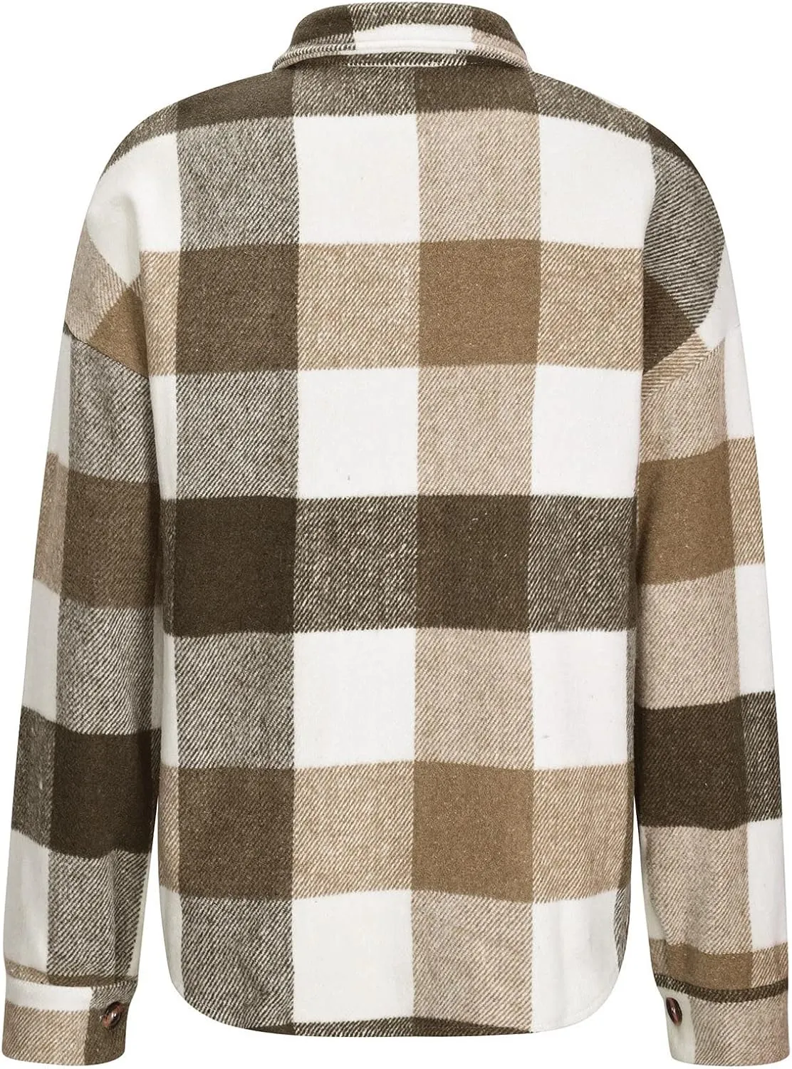 Winter Coats for Women Long Sleeve Plaid Shirts Flannel Lapel Button Down Casual Jacket Loose Outfit Coats