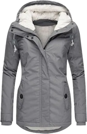 Winter Coats for Women Mid Length Hooded Fleece Lined Down Coat Casual Long Sleeve Warm Outwear 2024 Trendy Clothes