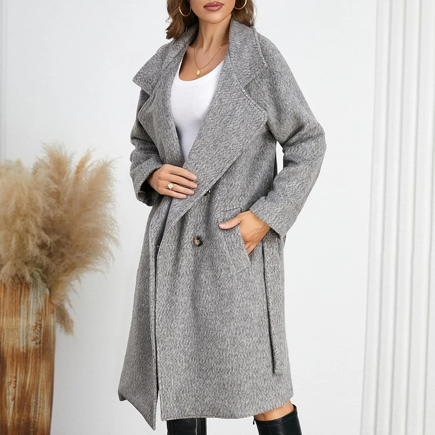 Winter Coats for Women Plus Size Long Puffer Coats Down Thicken Warm Quilted Jacket Mid-Length Outerwear