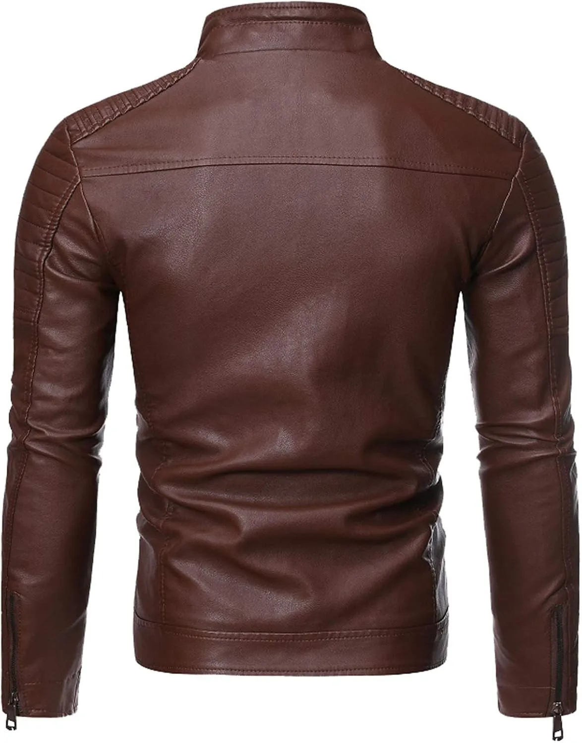 Winter Jackets for Men Fall Jackets for Men Winter Casual Stand Collar Leather Jacket Coat Faux Fur Lined Jacket