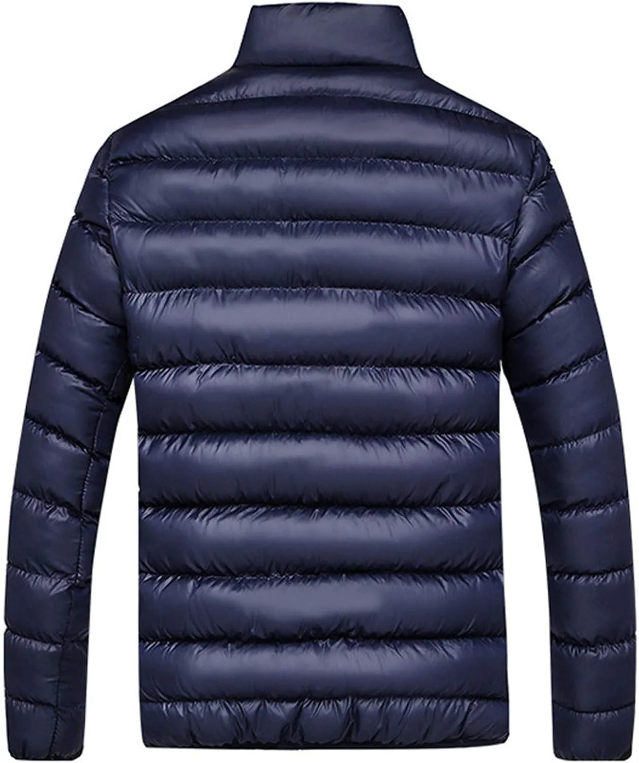 Winter Jackets for Men, Men's Puffer Jacket Lightweight Warm Packable Winter Coats Water-Resistant Solid Color Jacket