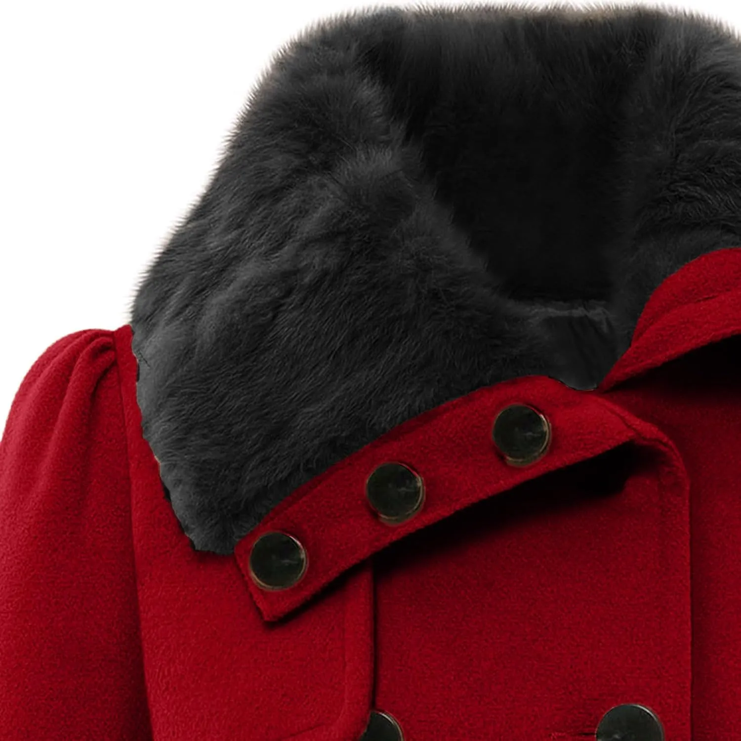 Winter Trench Coat Women Lapel Double Breasted Wool Blend Pea Coats Fashion Plaid Hooded Long Jacket with Belted