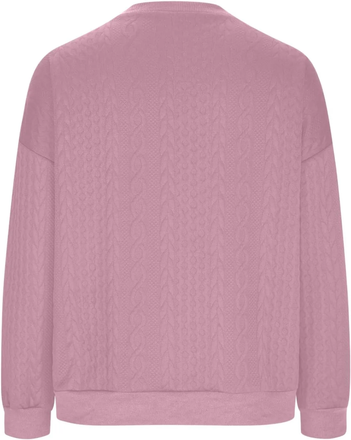 Women Crew Neck Cable Knitted Sweaters Stretchable Elasticity Comfy Cozy Loose Long Sleeve Sweater Jumper Pullover