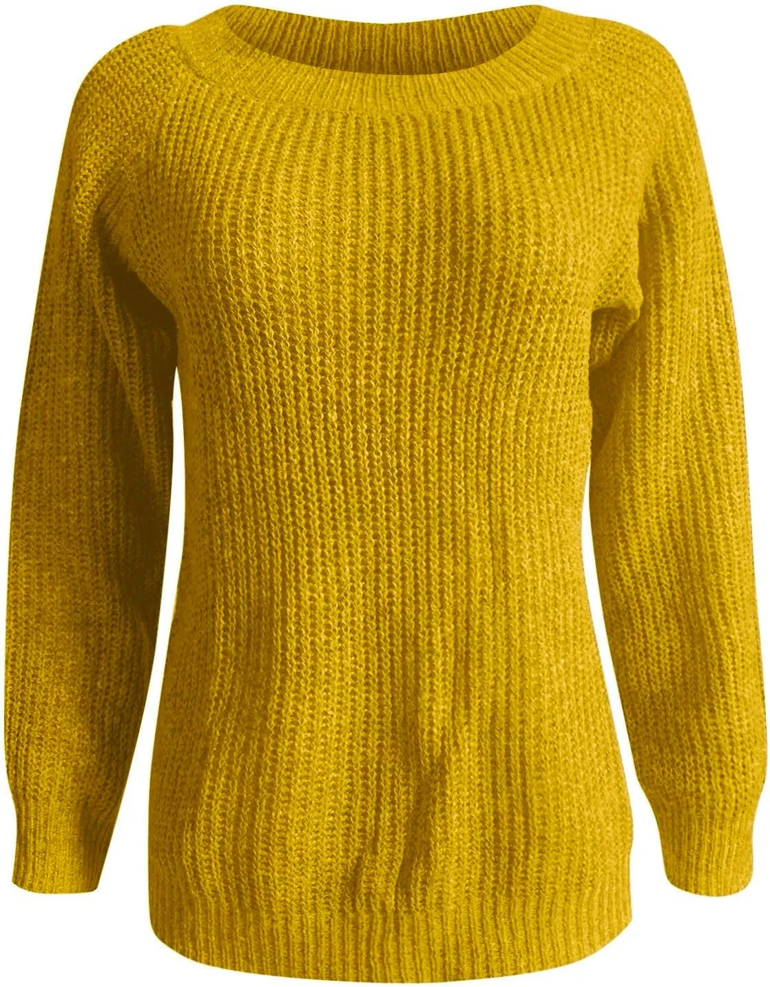 Women Fair Isle Sweaters Casual Scoop Neck Long Sleeved Vintage Sweater Loose Fuzzy Knitted Sweater Pullover Top