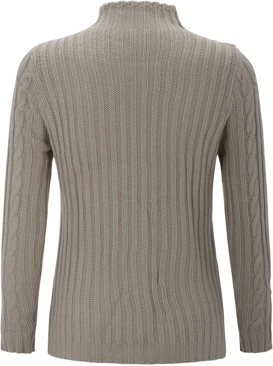 Women Turtleneck Sweater Casual Long Sleeve Pulover Sweaters Chunky Warm Ribbed Cable Knit Tops Jumpers Blouses