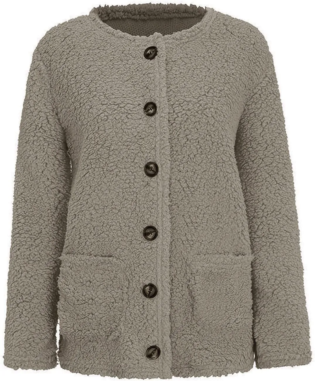 Womens 2023 Cardigan Sweaters Fall Open Front Button Down Long Sleeve with Pockets Casual Chunky Warm Outerwear Coat