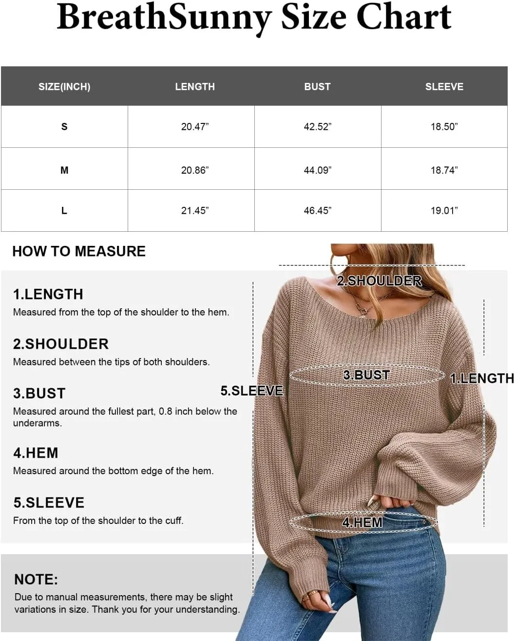 Women's 2024 Boat Neck Long Lantern Sleeve Ribbed Knit Solid Soft Pullover Sweater Tops