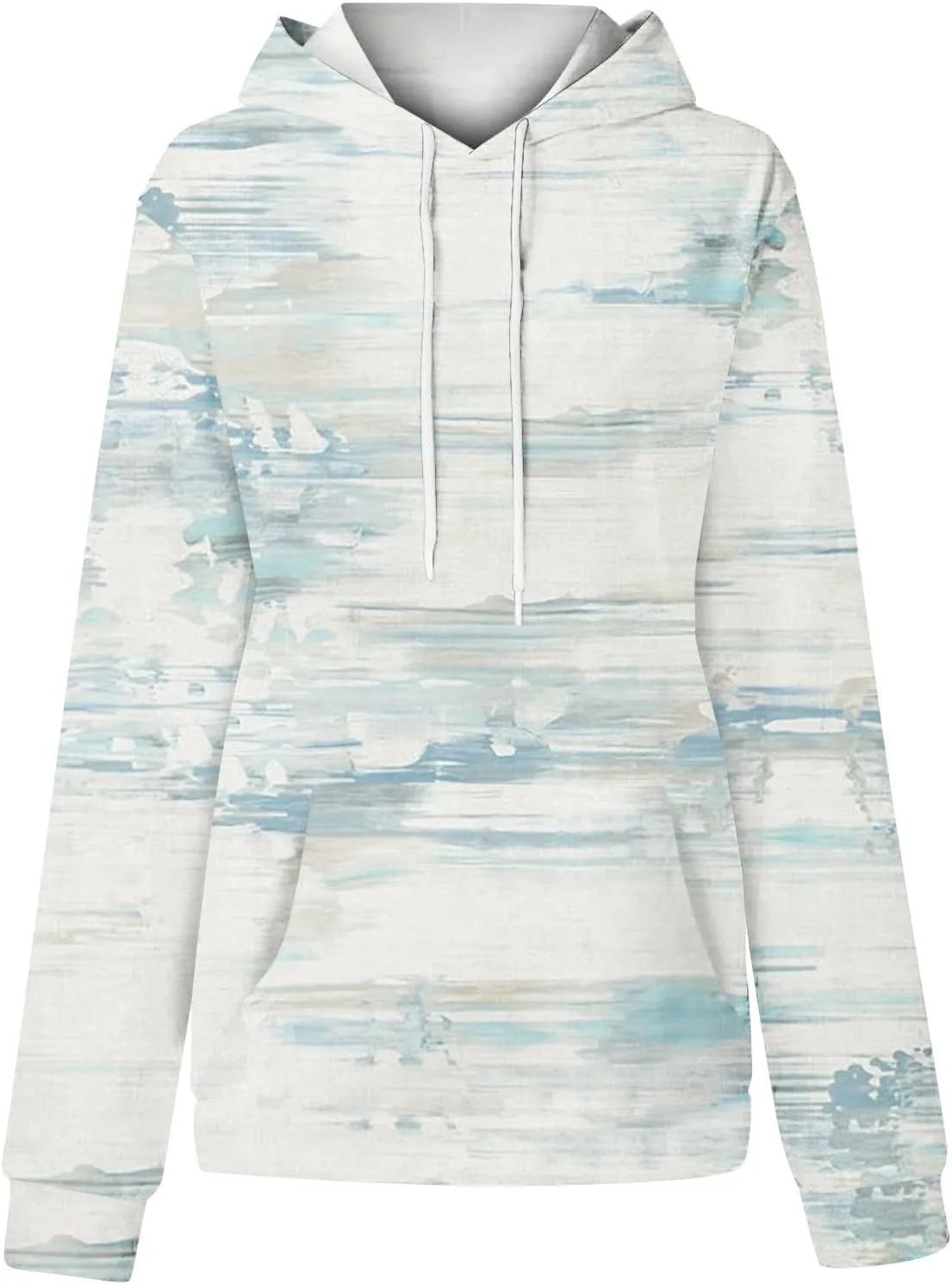 Womens Autumn Sweatshirts 2023 Casual Ethnic Style Print Hooded Tops Long Sleeve Loose Fit Vintage Sweatshirt