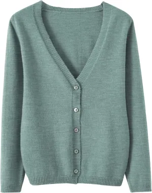 Women's Cable Knit Open Front Cardigans Sweater Casual Sweater Warm Top Button Down Loose Cardigan Outwear Womens
