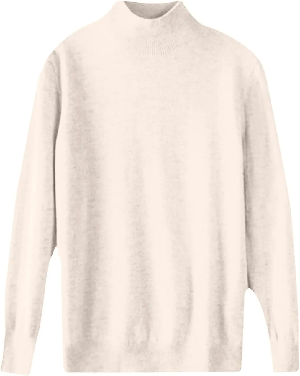 Womens Cashmere Sweaters Soft Half Turtleneck Long Sleeve Wool Sweater Tops Solid Lightweight Knit Pullover Tops