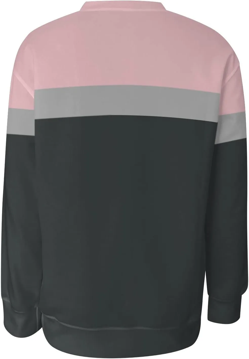 Womens Casual Crewneck Sweatshirt Long Sleeve Solid Color Shirt Soft Lightweight Loose Top Fall Clothes