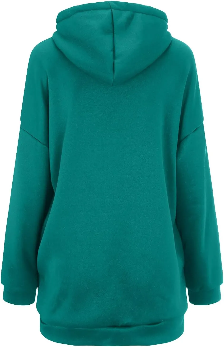 Womens Casual Hoodies Zip-Up Long Sleeve Knee Length Tops Dressy Sweatshirts Cozy Fall Hooded Jackets With Pocket