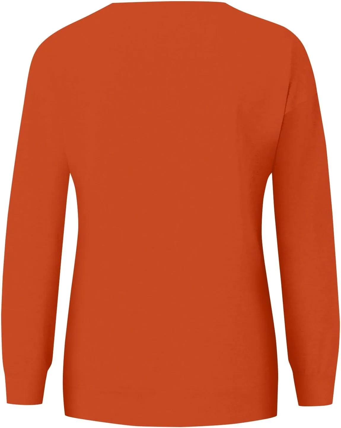 Women'S Casual Long Sleeve Pullover Sweatshirt, Cozy Crewneck Top With Pocket Comfortable Fall