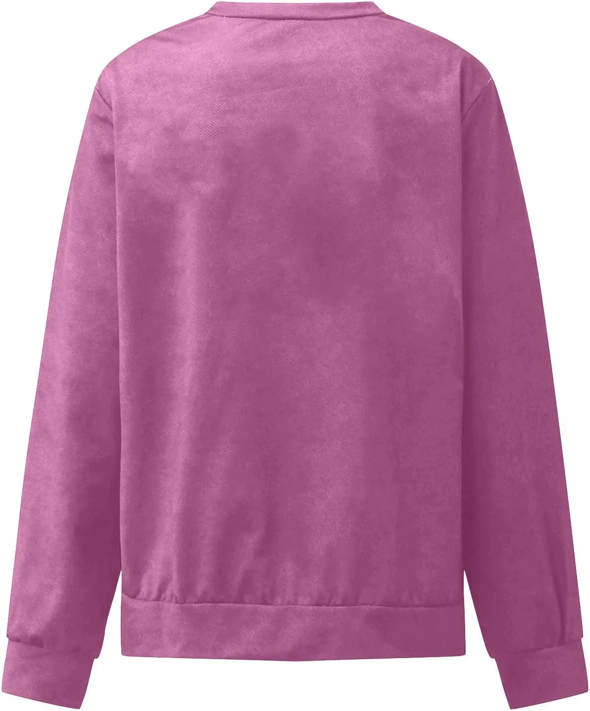 Womens Casual Sweatshirt Crewneck Loose Plain Pullover Tee Fashion Long Sleeve Lightweight Home Cozy Tunics Blouse
