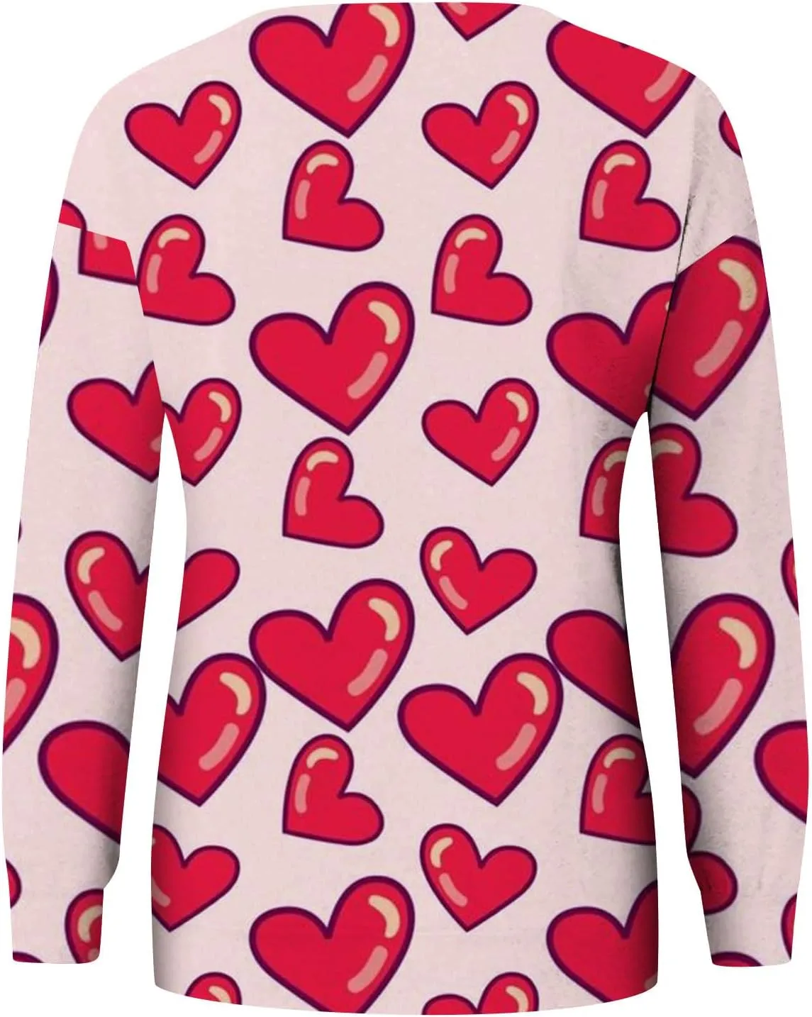 Womens Crewneck Oversized Valentines Day Shirts Women Plaid Love Heart Sweatshirts Raglan Blouse Tops Plus Size