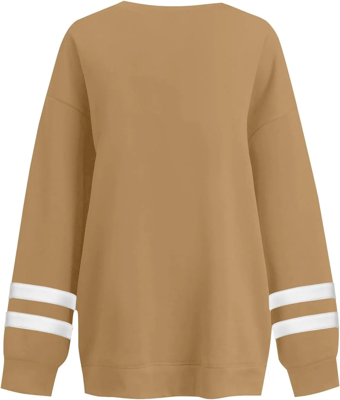 Womens Crewneck Sweatshirt Winter Fleece Plus Size Hoodie Color Block Loose Cute Sweatshirts No Hood Y2k Sweater