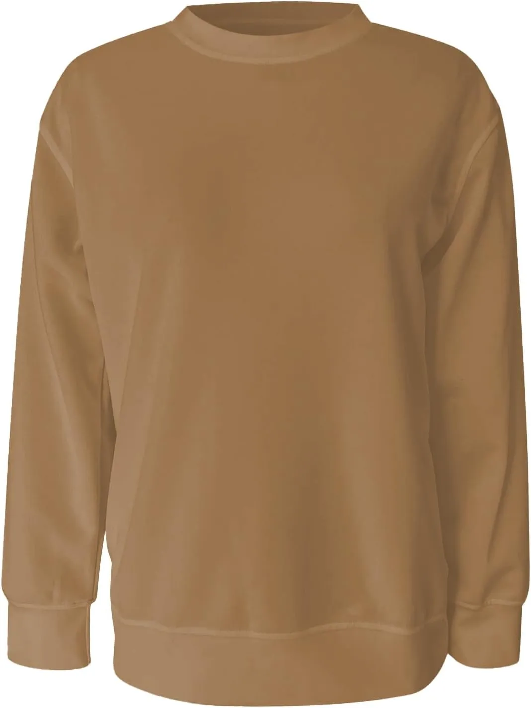 Womens Crewneck Sweatshirts No Hood Fall Long Sleeve Outfits Fashion Solid Oversized Sweatshirt Winter Pullover 2024