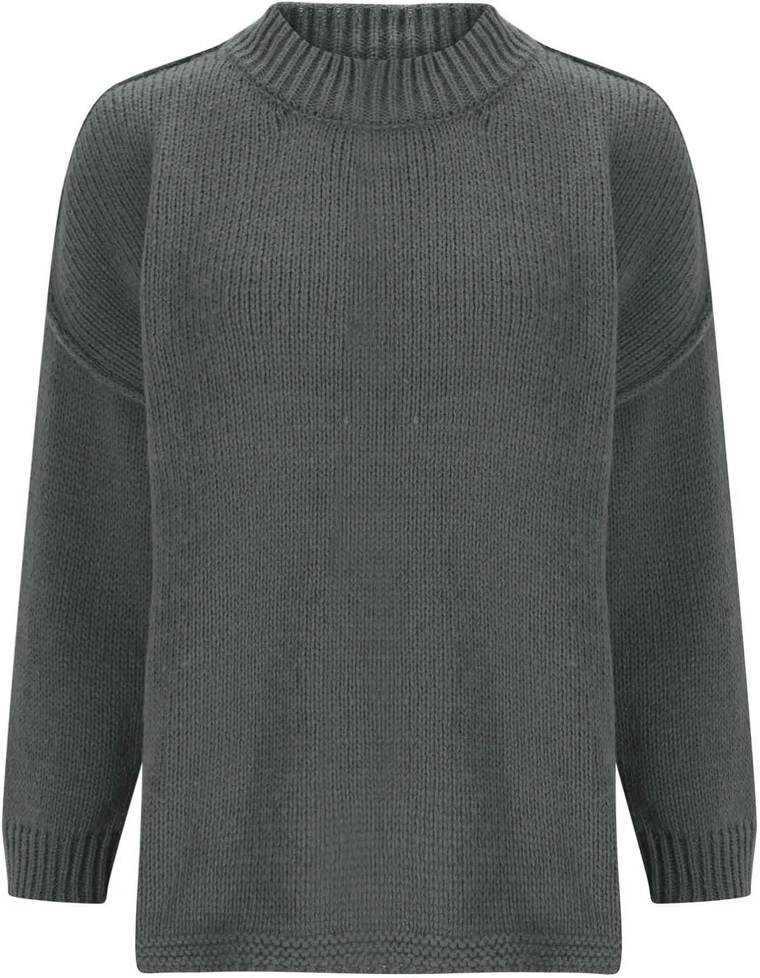 Women's Fall Oversized Turtleneck Sweaters Long Sleeve Drop Shoulder Loose Fuzzy Knit Slouchy Pullover Sweater Tops