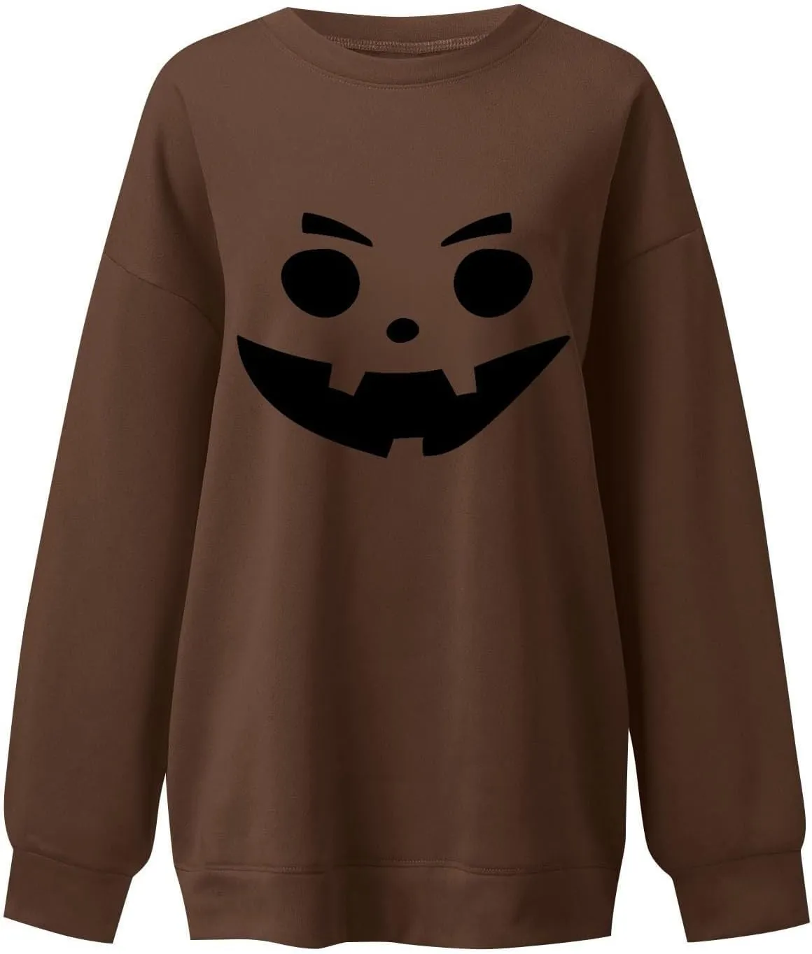 Women's Fall Sweatshirts Halloween Cute Graphic Long Sleeve Loose Fit Oversized Tops Fashion Crewneck Active Hoodies