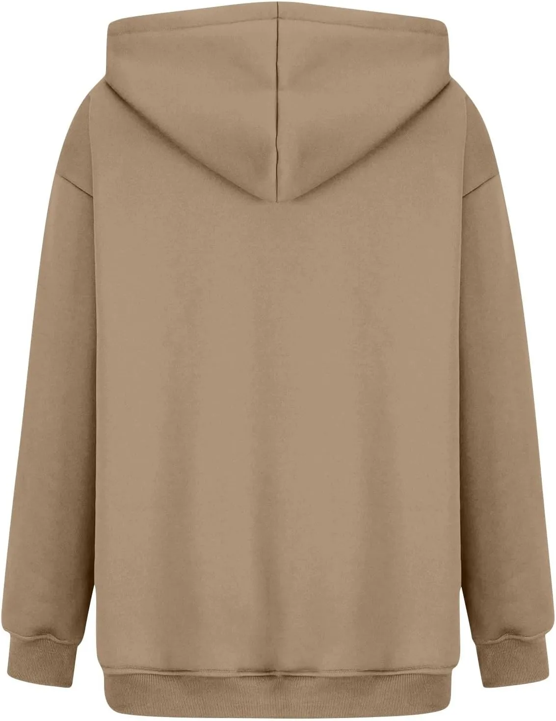 Women's Fall Winter Oversized Hooded Casual Trendy Long Sleeve Solid Loose Fleece Sweatshirt With Pockets, S-2XL