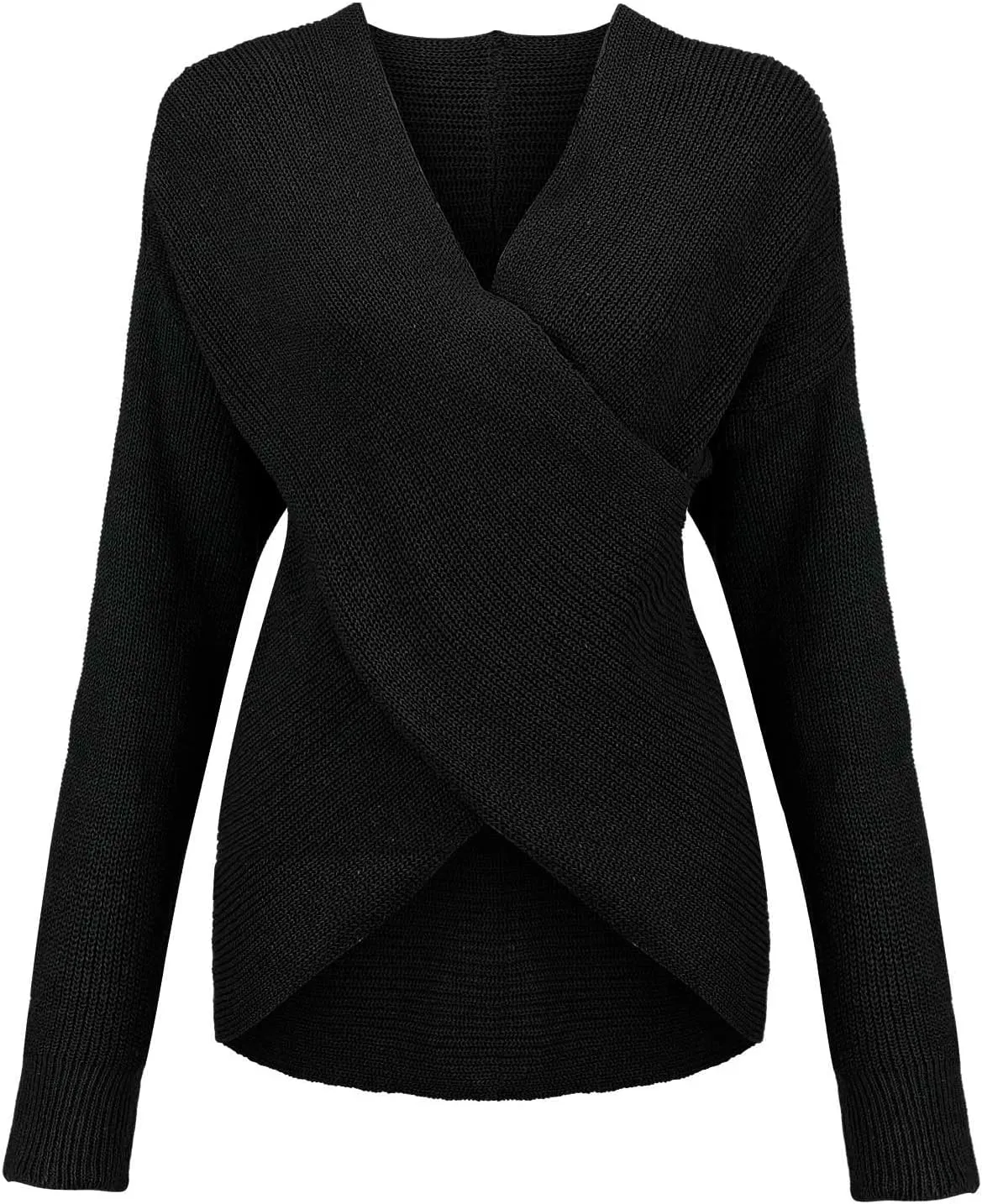 Women's Fall Winter Top Shirt Long Sleeve V-Neck Sexy Elegant Sweaters Top Cross Front Sweater for Winter Men