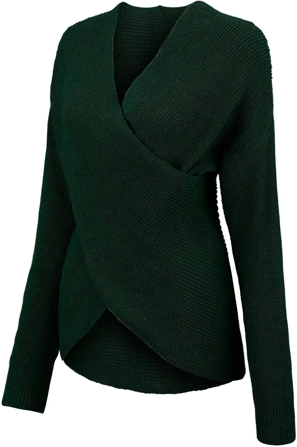 Women's Fall Winter Top Shirt Long Sleeve V-Neck Sexy Elegant Sweaters Top Cross Front Sweater for Winter Men