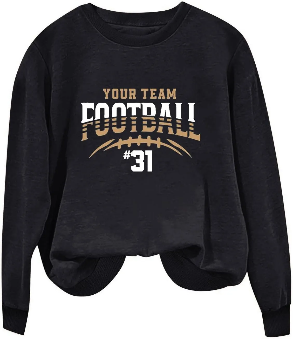 Womens Game Day Sweatshirts Oversized Long Sleeve Football Graphic Pullover Tops Crewneck Fall Comfy Clothes 2024
