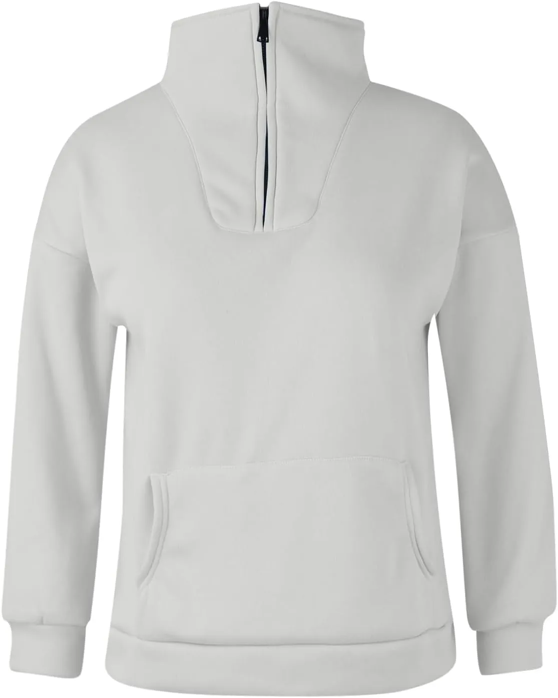 Women's Graphic Sweatshirts Long Sleeve Casual Lapel Pullover Half Zip Sweatshirts Thumb Hole Cropped, S-3XL