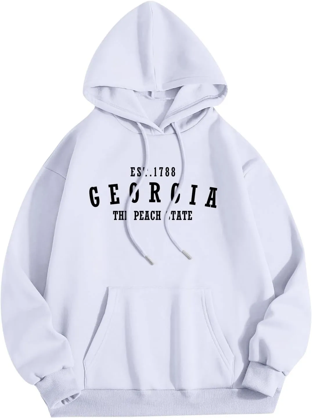 Women's Letter Graphic Print Long Sleeve Drawstring Oversized Hoodie Fashion Fall 2024 Sweatshirt Pullover Top