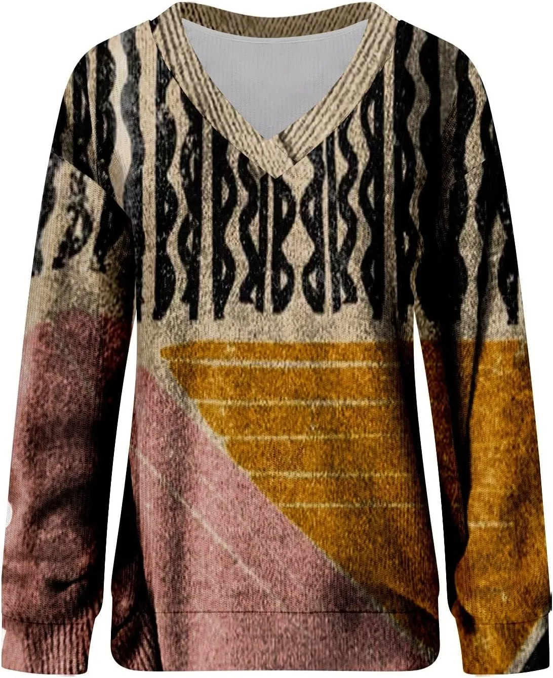 Women's Long Sleeve V Neck Cable Knit Sweater Soft Jumper 2025 Spring Pullover Ladies Dressya Casual Outfits