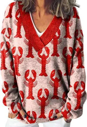 Women's Long Sleeve V Neck Cable Knit Sweater Soft Jumper 2025 Spring Pullover Ladies Dressya Casual Outfits