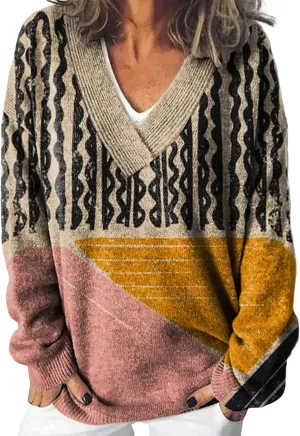 Women's Long Sleeve V Neck Cable Knit Sweater Soft Jumper 2025 Spring Pullover Ladies Dressya Casual Outfits