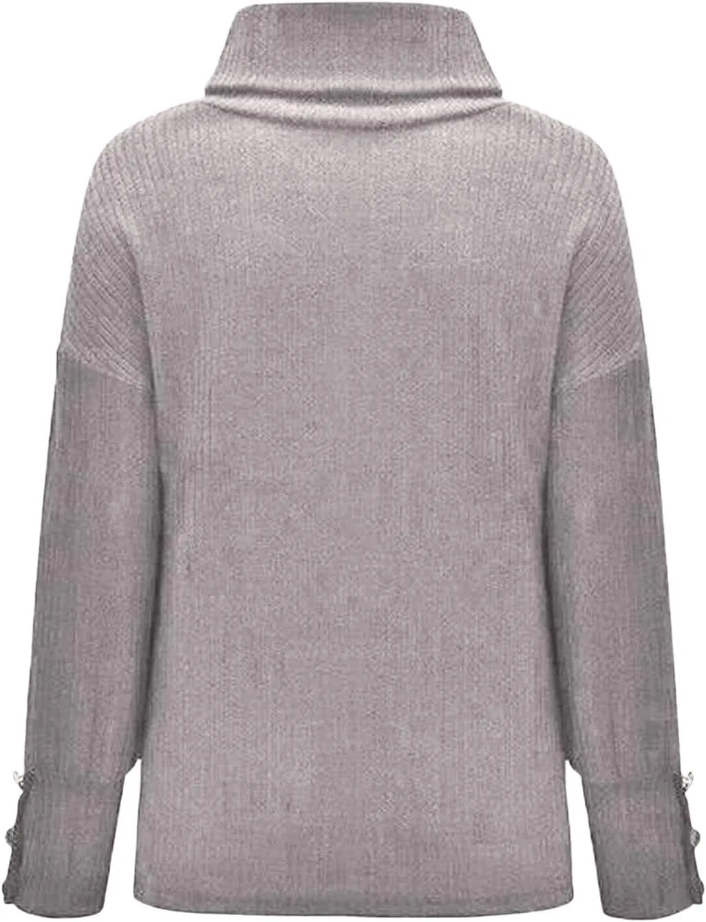 Women's Mock Turtleneck Sweaters Fashion Warm Winter Long Sleeve Pullover Cable Knit Sweaters Soft Jumper