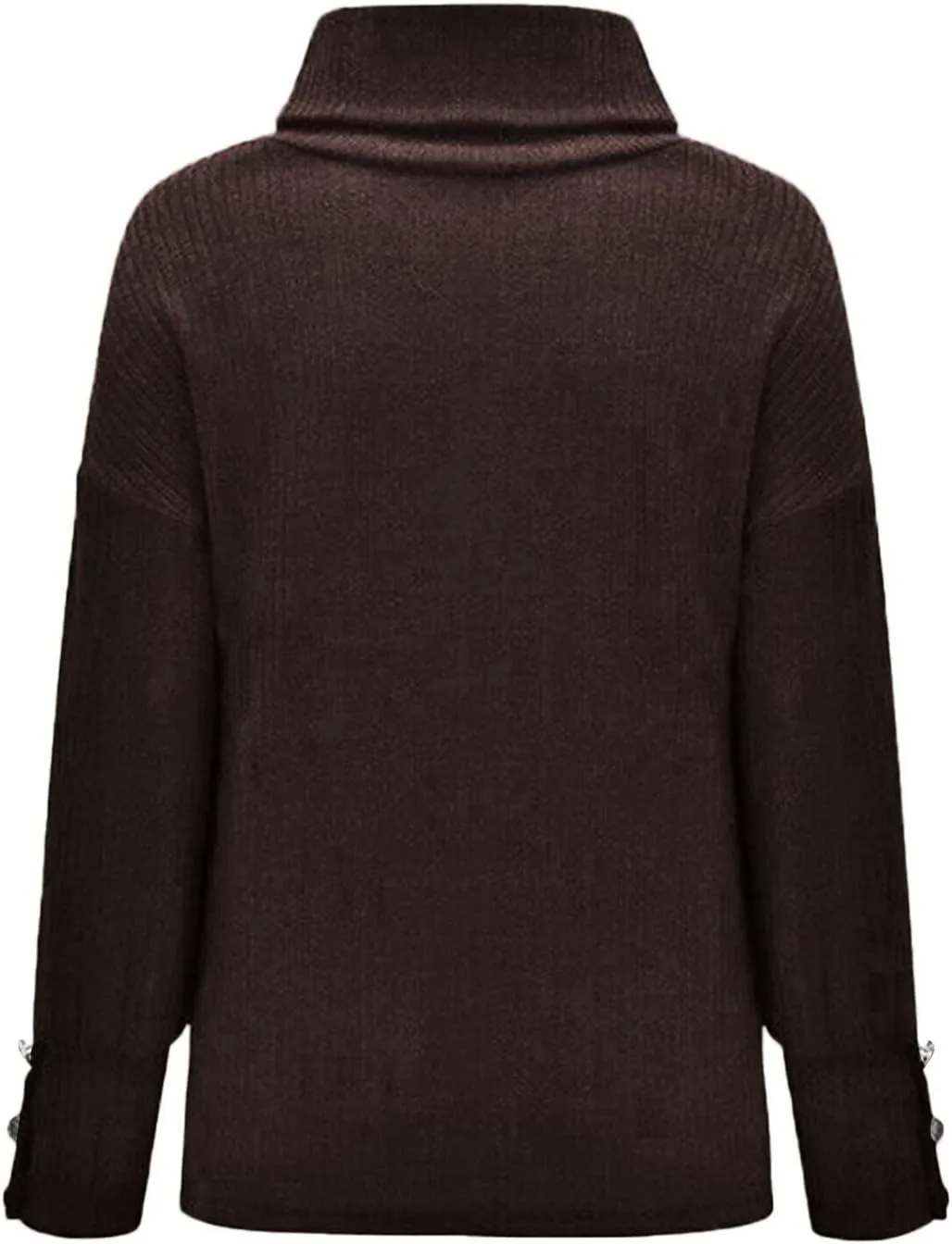Women's Mock Turtleneck Sweaters Fashion Warm Winter Long Sleeve Pullover Cable Knit Sweaters Soft Jumper