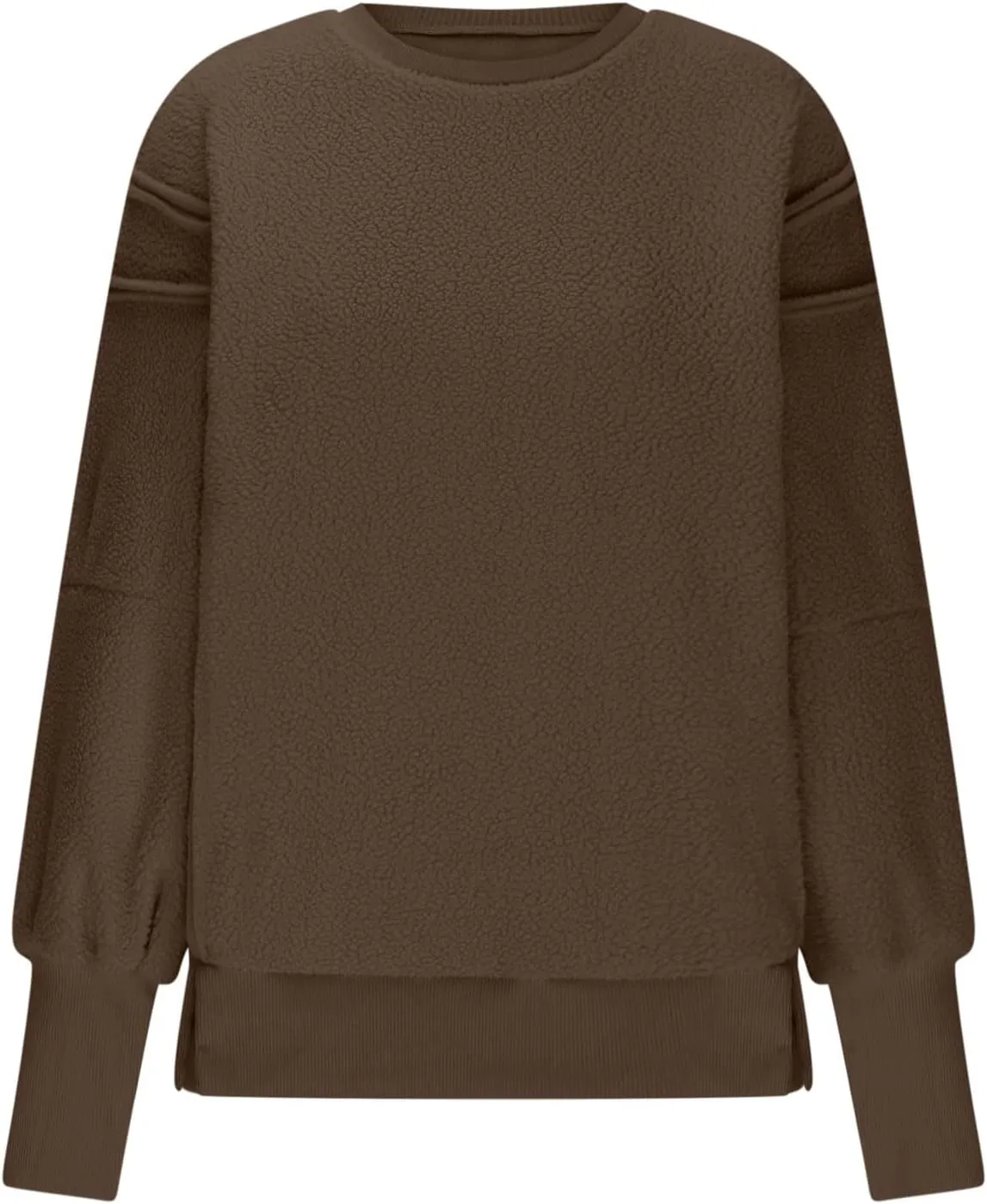 Women's Oversized Crewneck Sweatshirts Trendy Long Sleeve Fleece Pullover Fall Fashion Tops Comfort Winter Clothes