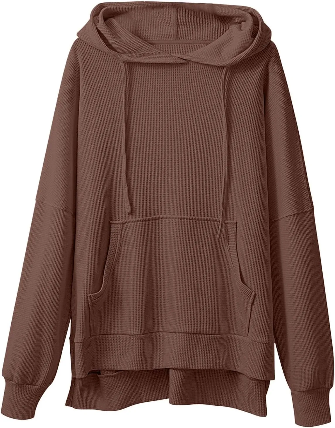Womens Oversized Hoodies Casual Long Sleeve Drawstring Hooded Side Split Loose Sweatshirts Fall Workout Pullover Tops