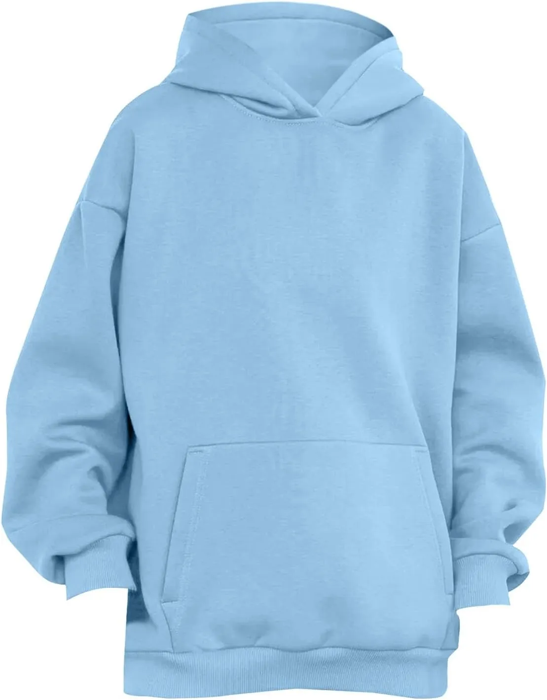 Womens Oversized Hoodies Solid Thick Warm Long Sleeve Drawstring Hooded Loose Sweatshirts Fall Winter Pullover Outfits