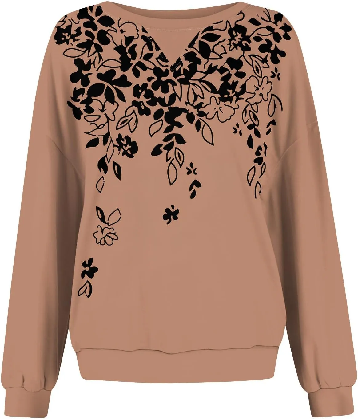 Women's Oversized Pullover Striped Sweatshirt Soft Crew Neck Fall Sweaters for Women Trendy 2024