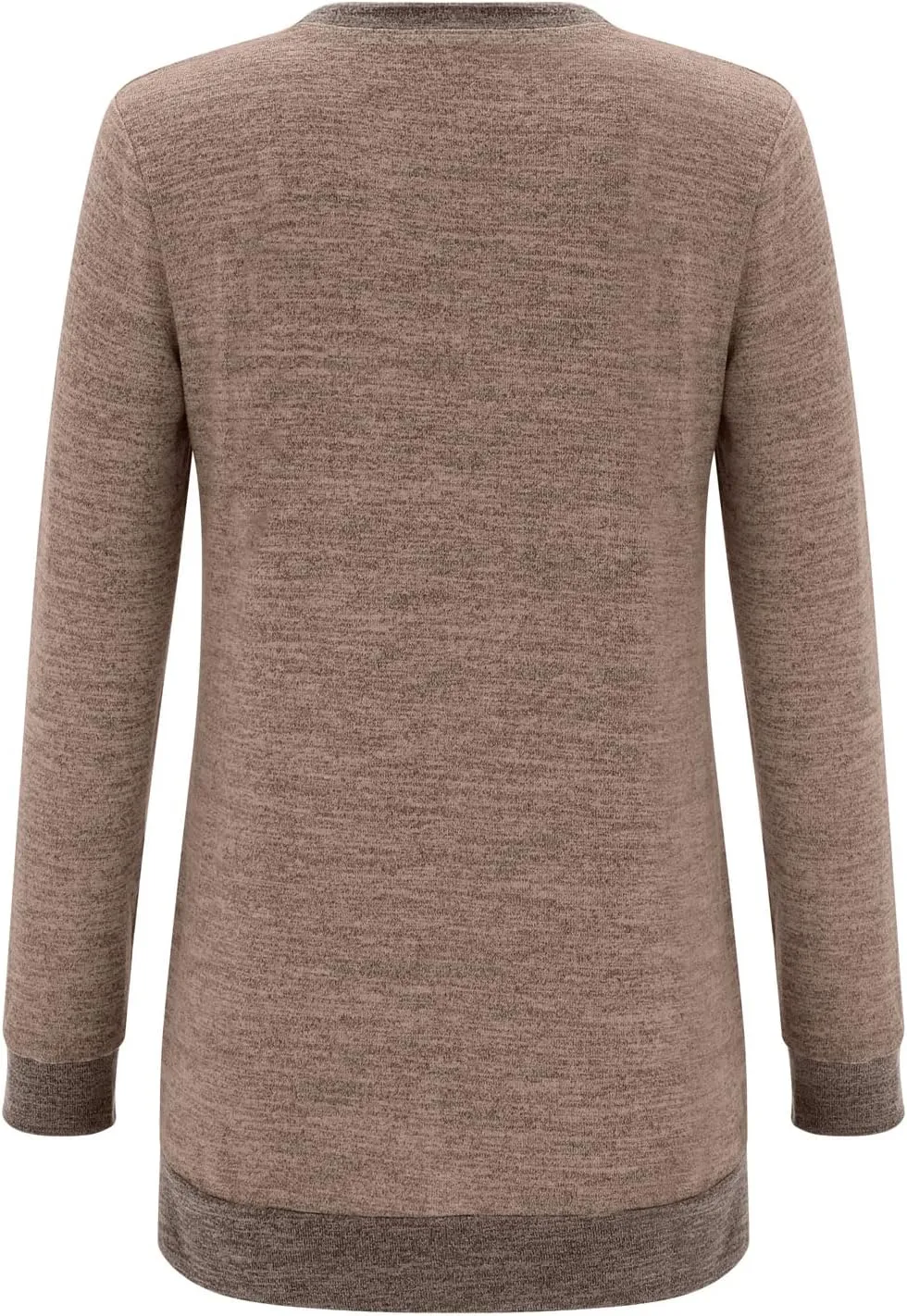Women's Oversized Shirts Dressy Long Sleeve Crewneck Side Split Loose Casual Pullover Tops Fall Lightweight Tunics