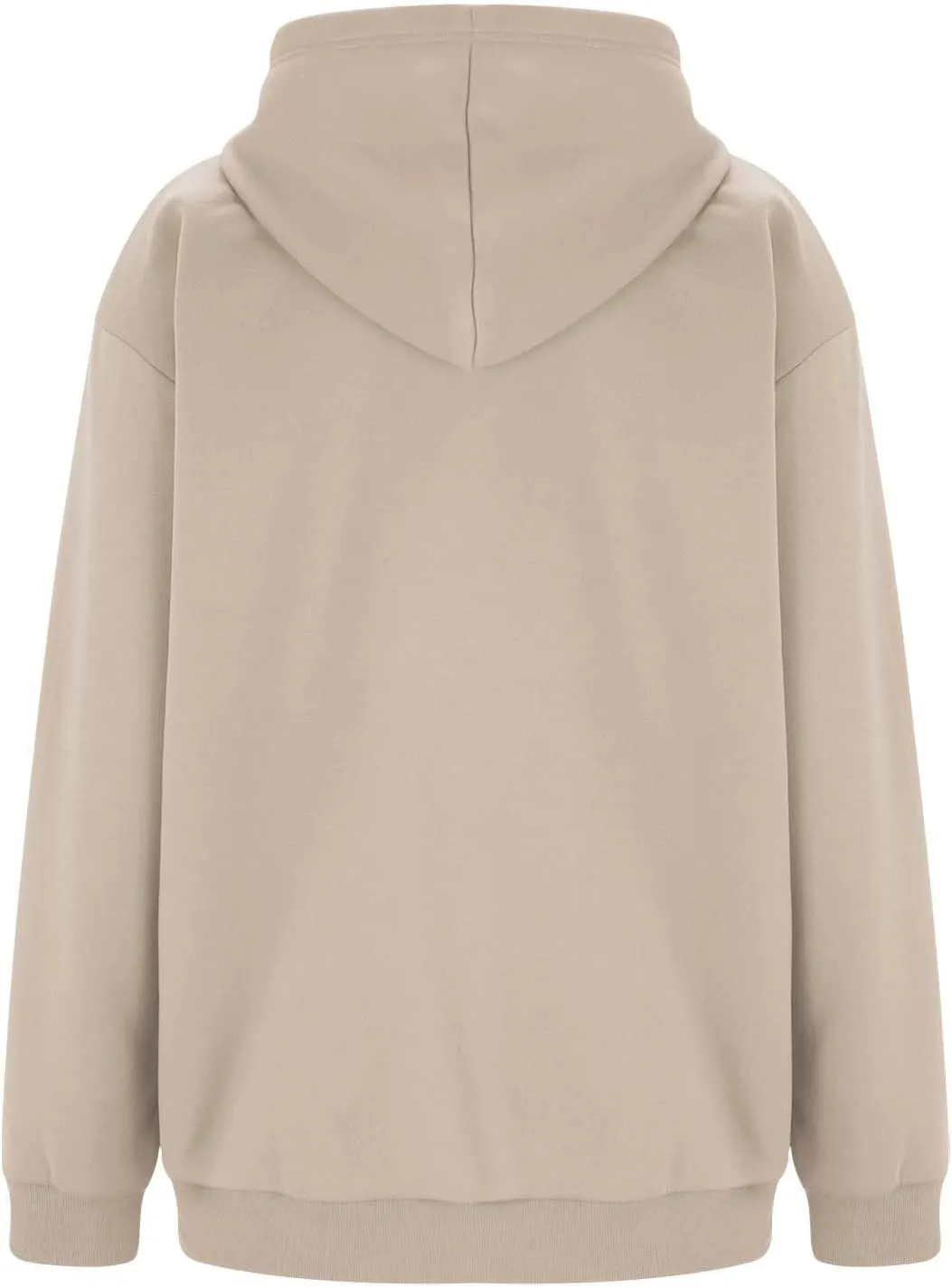 Women's Oversized Sweatshirts Loose Fit Winter Casual Trendy Long Sleeve Zipper Hooded Solid Fleece Cardigan, S-2XL
