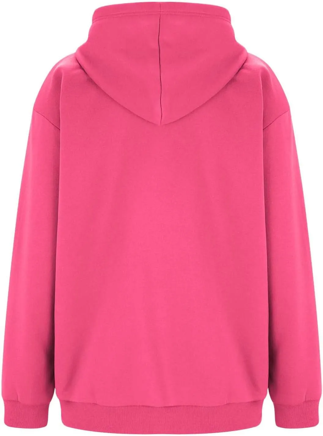 Women's Oversized Sweatshirts Loose Fit Winter Casual Trendy Long Sleeve Zipper Hooded Solid Fleece Cardigan, S-2XL