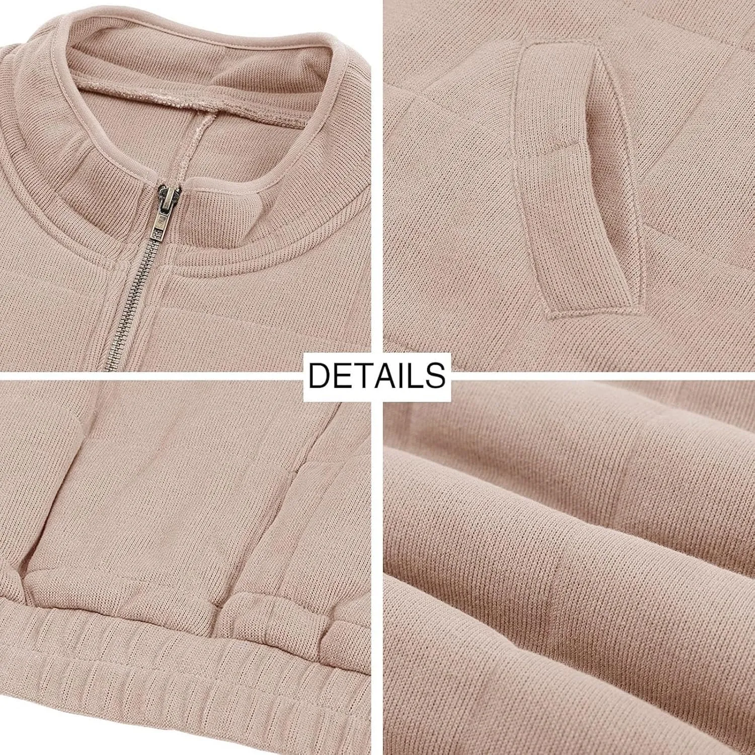 Women'S Quilted Lightweight Jackets Fall Casual Puffer Jacket Warm Winter Bomber Coats Oversized Outerwear Pockets