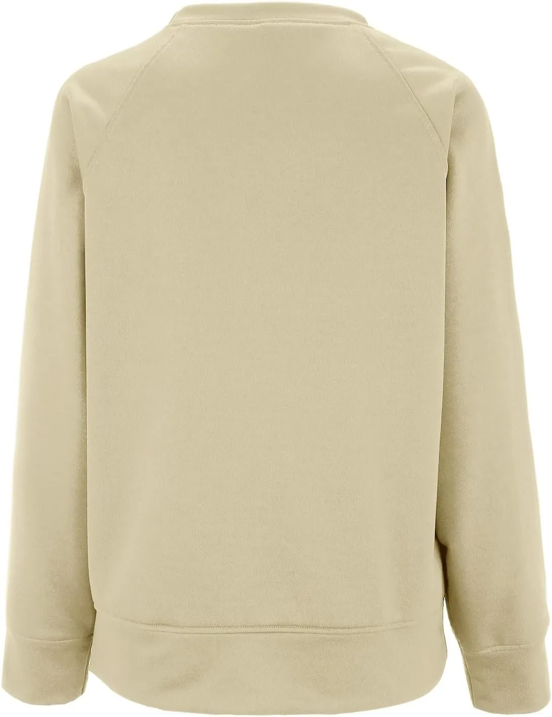 Women's Regular Fit Sweatshirt 2024 Fashion Solid Crewneck Long Sleeve Loose Casual Pullovers Fall Lightweight Tops