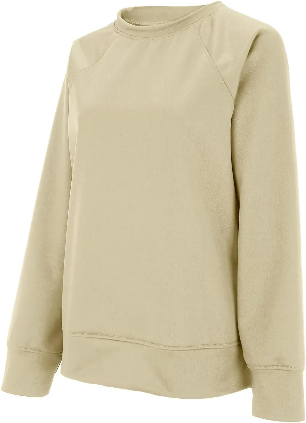 Women's Regular Fit Sweatshirt 2024 Fashion Solid Crewneck Long Sleeve Loose Casual Pullovers Fall Lightweight Tops