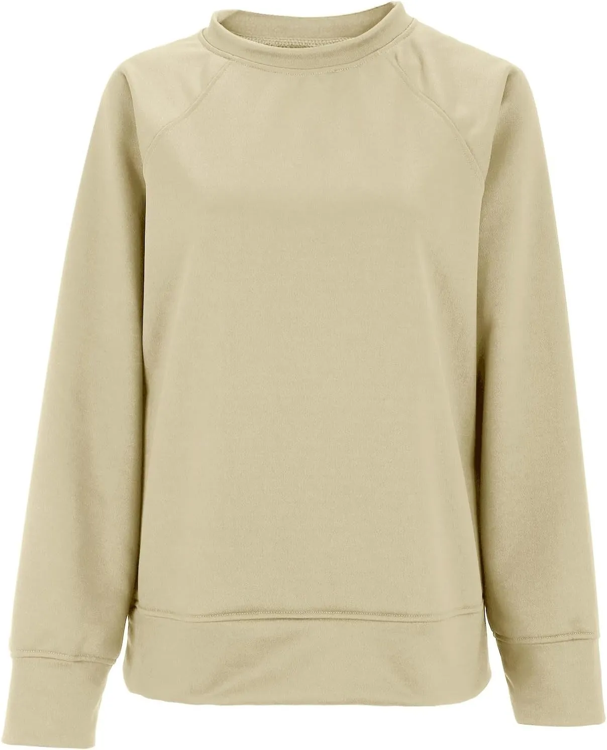 Women's Regular Fit Sweatshirt 2024 Fashion Solid Crewneck Long Sleeve Loose Casual Pullovers Fall Lightweight Tops
