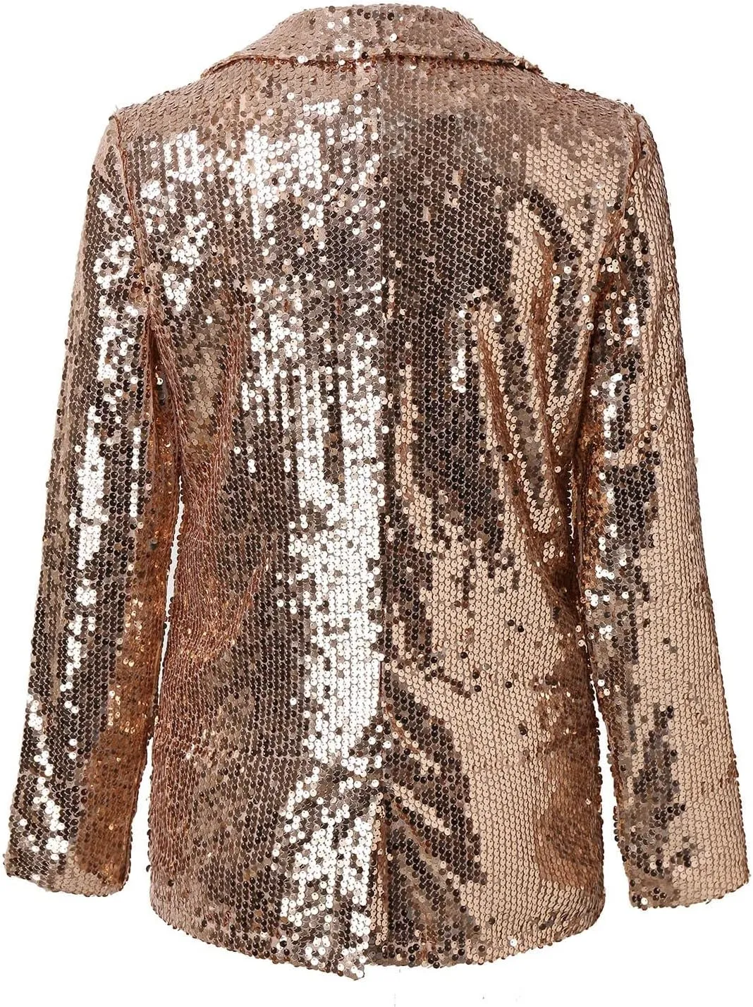 Womens Sequin Casual Blazers Lapel Long Sleeve Jacket Coat Business Open Front Cardigan Blazer 2024 Fall Party Suits