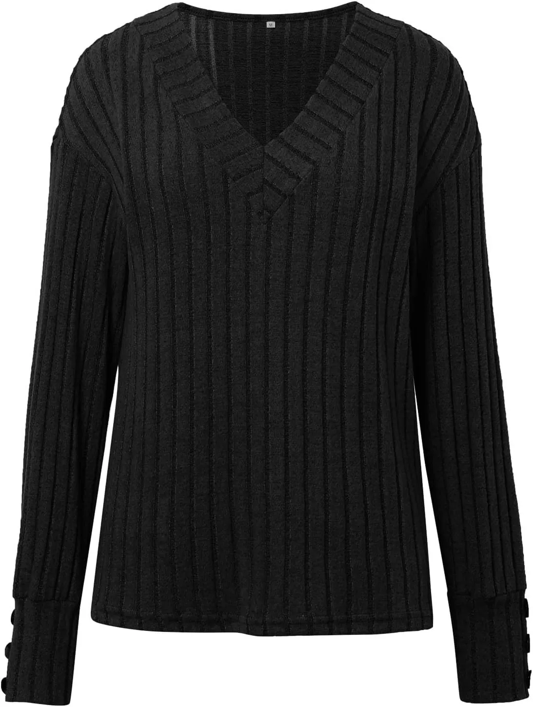 Womens Soft Long Sleeve V Neck Shirts Knitted Pullover Tunics Tops Casual Fall Lightweight Cozy Sweaters 2024