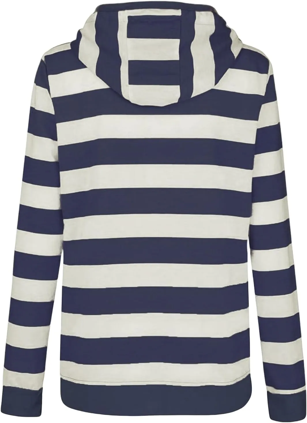 Womens Striped Hooded Jackets Zip Up Hoodie Casual Fashion Sweatshirts Long Sleeve Windproof Fall Winter New Tops