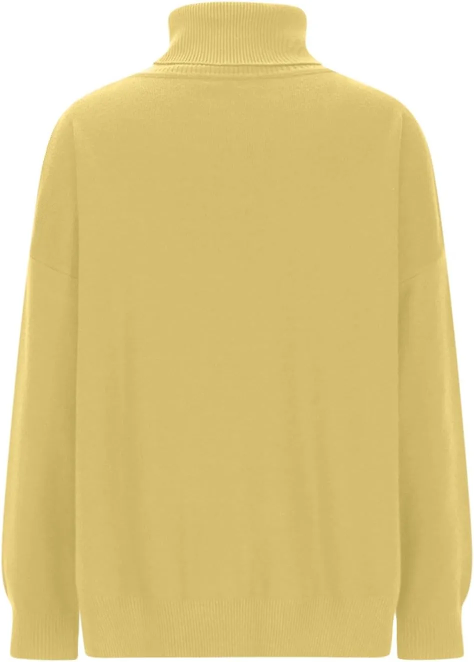Womens Sweaters Fall 2024 Turtleneck Long Sleeves Side Slit Loose Fit Pullover Tops Solid Color Comfy Soft Clothes